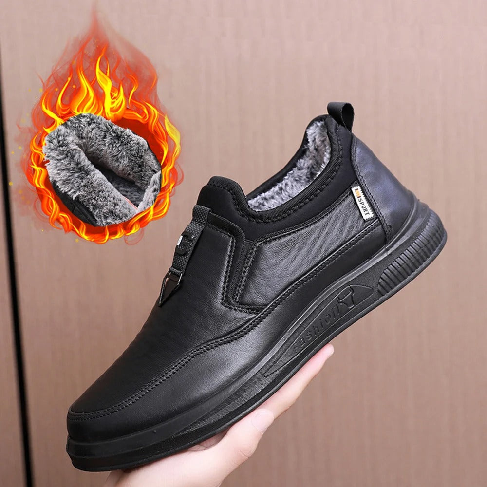 Zimowe buty męskie z podszewką z aksamitu i grubą warstwą bawełny