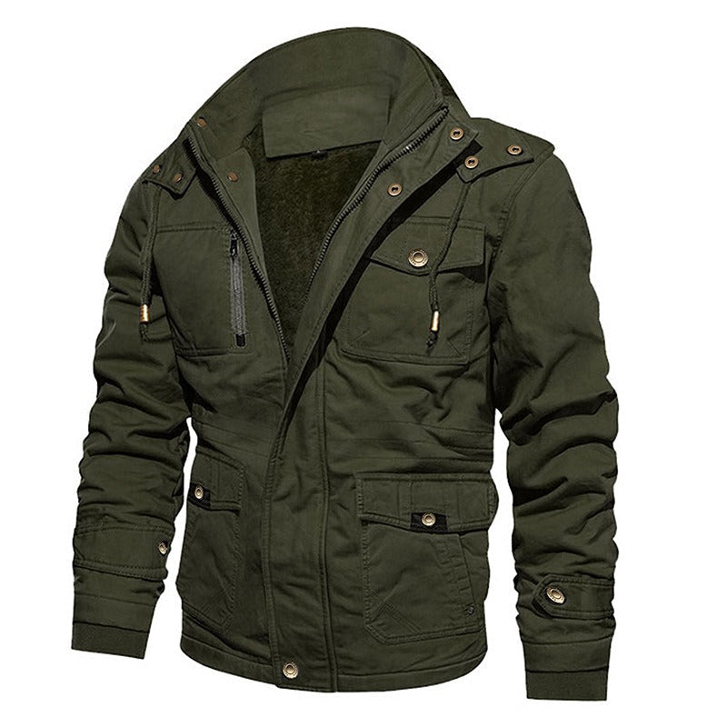 Winter Jacket with Warm Lining & Removable Hood