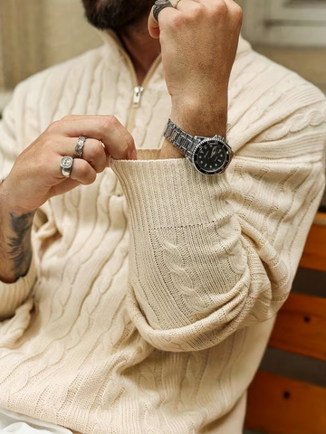 Sweter premium z półzamkiem | Edycja Old Money & Komfort